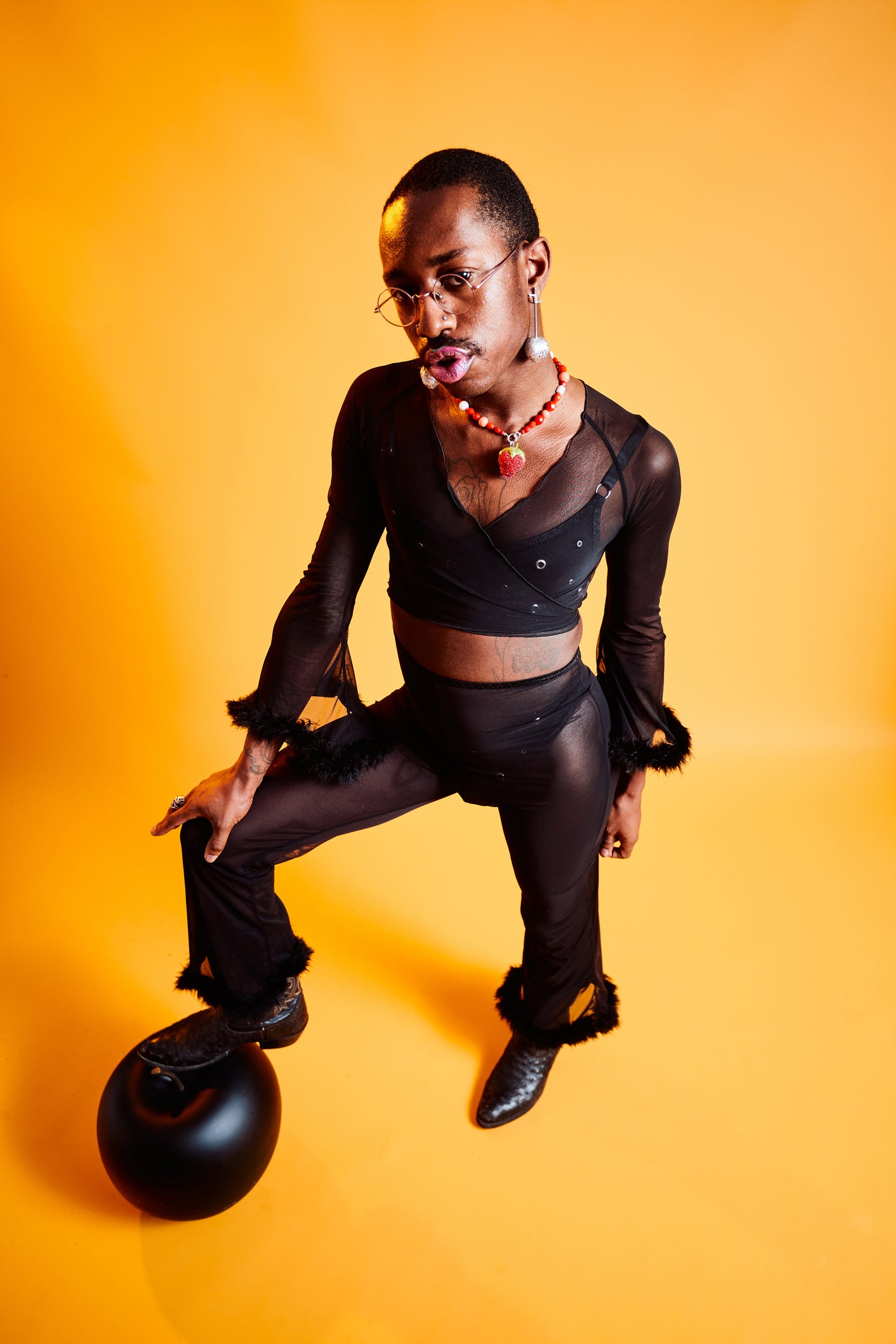Marabou Wrap Top