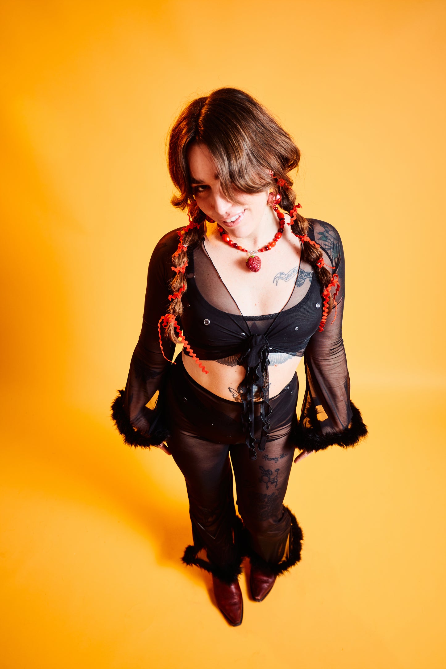 Marabou Wrap Top