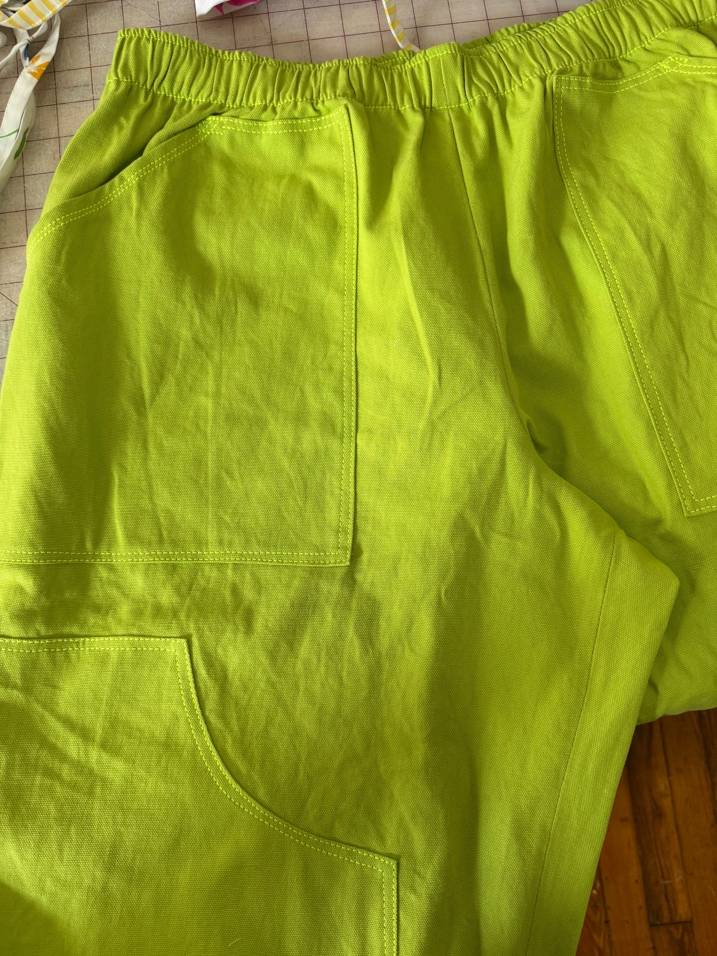 Green work pants