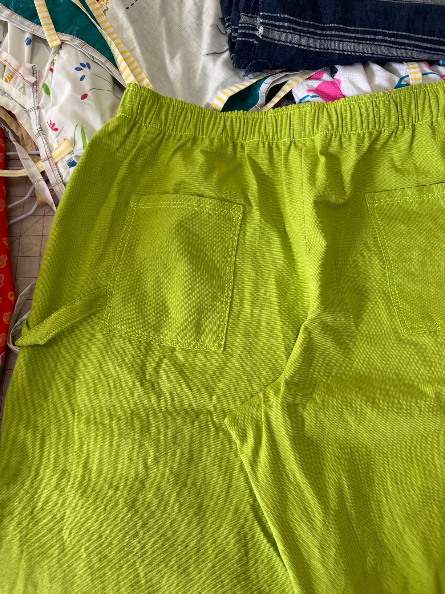 Green work pants