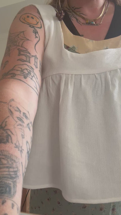Linen tie top xl-3x